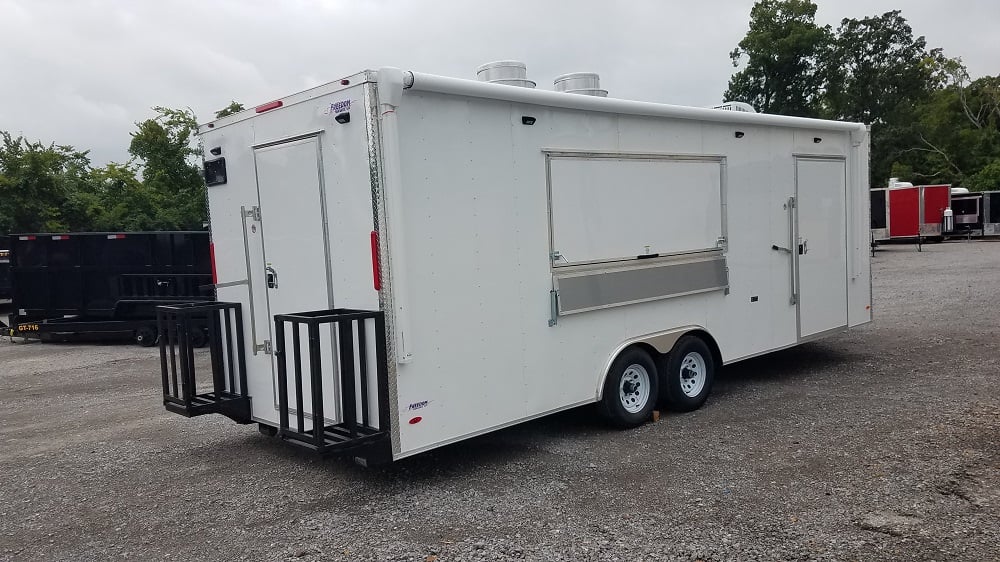 8.5' x 24' White Concession Food Trailer With Appliances