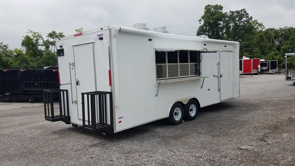 8.5' x 24' White Concession Food Trailer