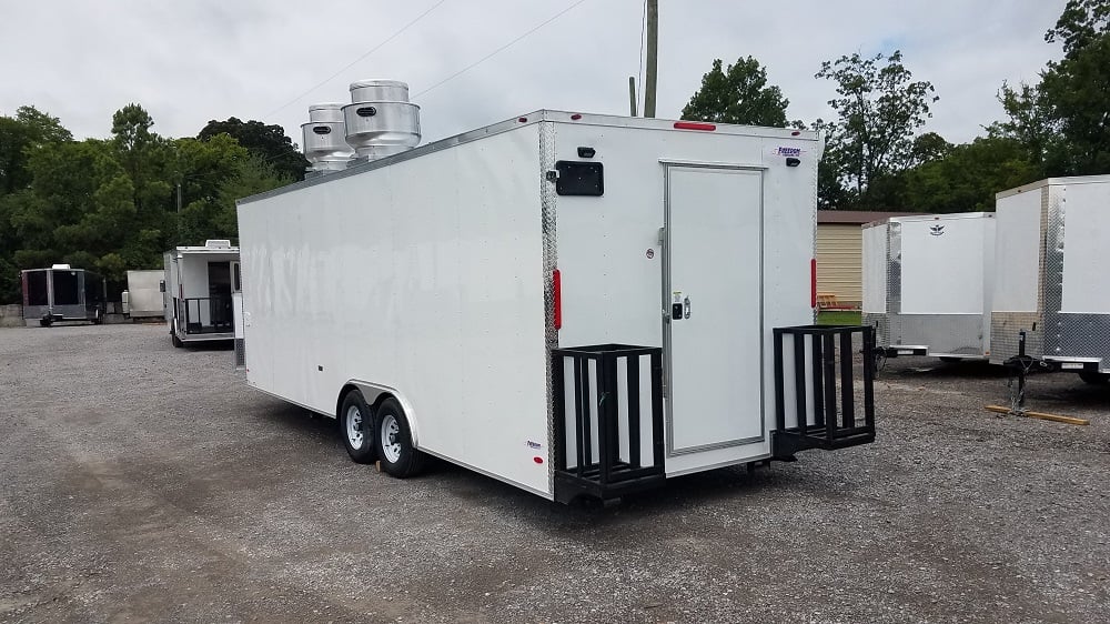 8.5' x 24' White Concession Food Trailer With Appliances