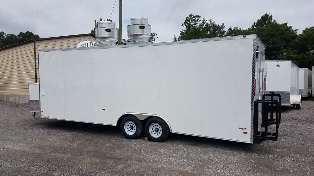 8.5' x 24' White Concession Food Trailer With Appliances