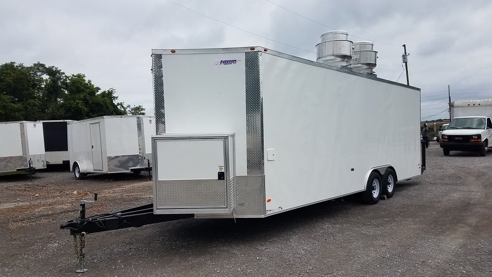 8.5' x 24' White Concession Food Trailer With Appliances