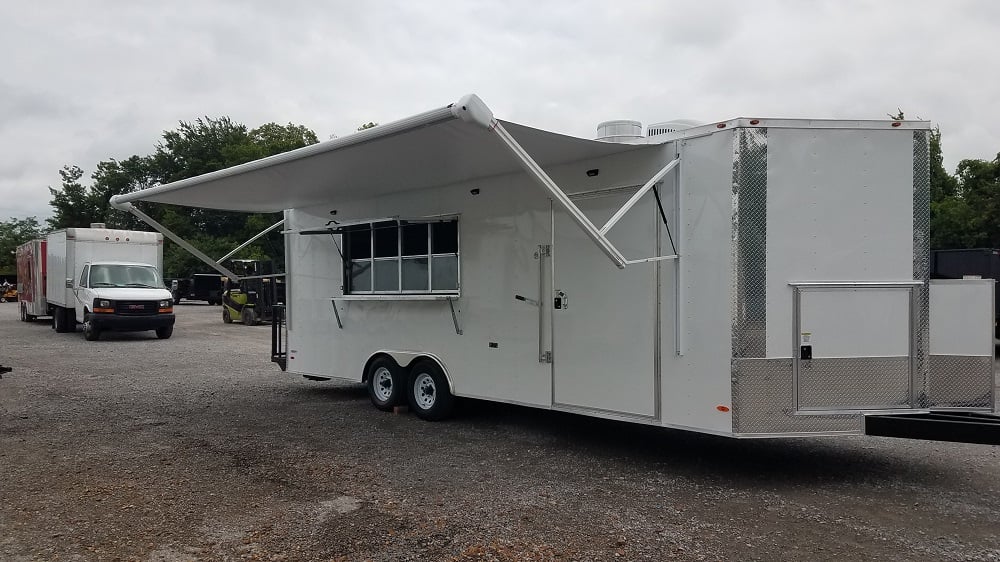 8.5' x 24' White Concession Food Trailer With Appliances