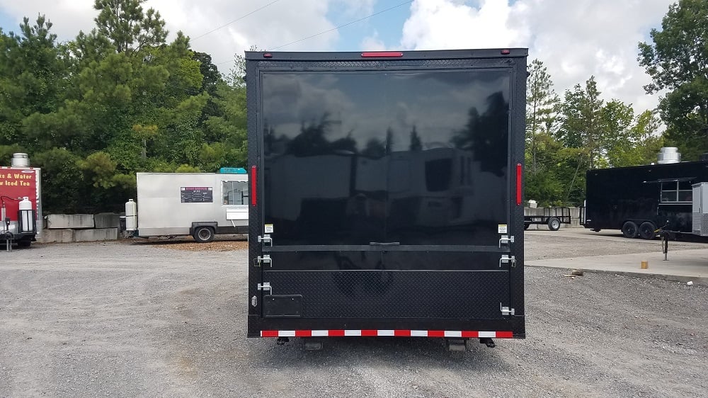 Black on Black 8.5 x 25 Concession Food Trailer