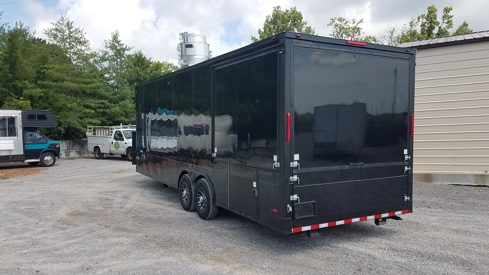 Black on Black 8.5 x 25 Concession Food Trailer