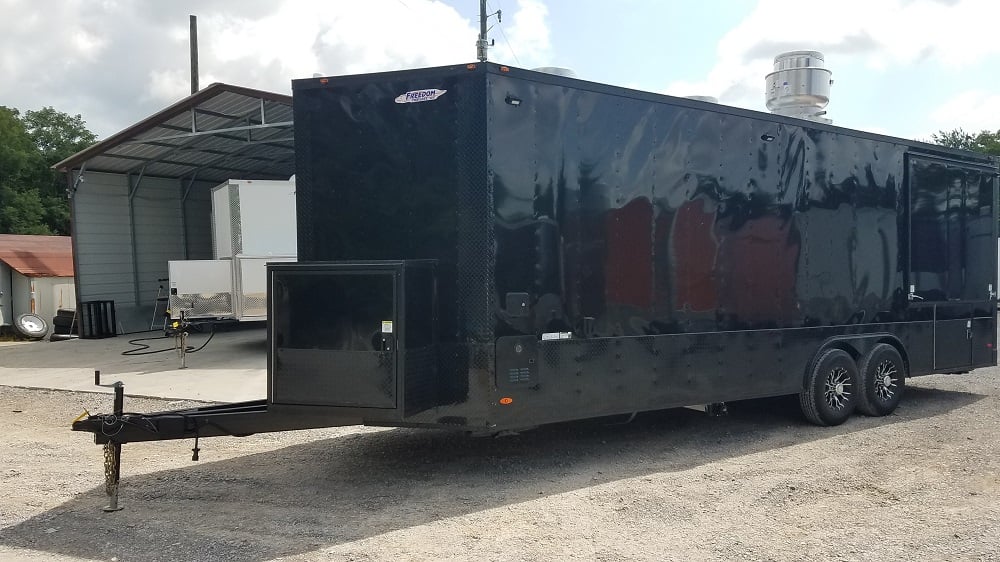 Black on Black 8.5 x 25 Concession Food Trailer