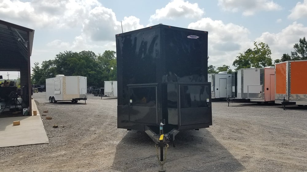 Black on Black 8.5 x 25 Concession Food Trailer