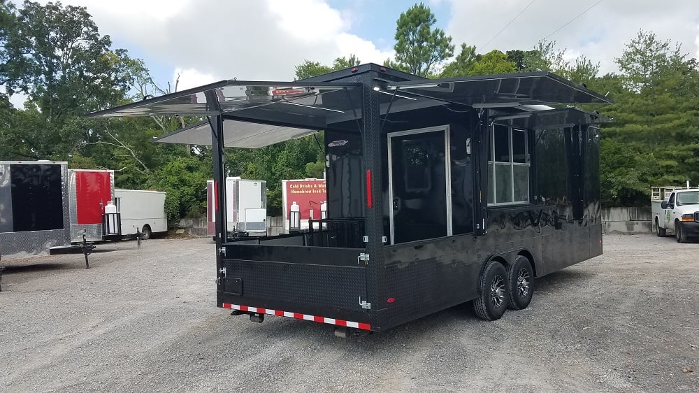 Black on Black 8.5 x 25 Concession Food Trailer