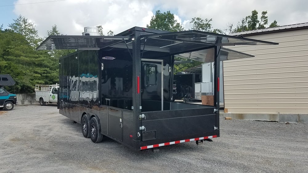 Black on Black 8.5 x 25 Concession Food Trailer