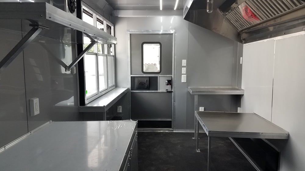 Black on Black 8.5 x 25 Concession Food Trailer