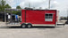 8.5' x 26' Red Porch Style Concession Food Trailer