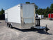 8.5' x 16' Double Window White Concession Food Trailer