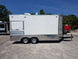 8.5' x 16' Double Window White Concession Food Trailer