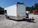 8.5' x 16' Double Window White Concession Food Trailer