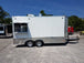 8.5' x 16' Double Window White Concession Food Trailer