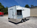 8.5' x 16' Double Window White Concession Food Trailer