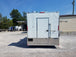 8.5' x 16' Double Window White Concession Food Trailer