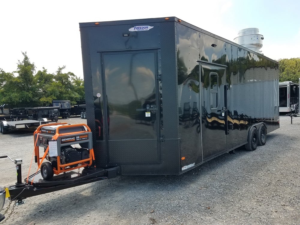 8.5' x 24' Black Concession Food Trailer with Appliances