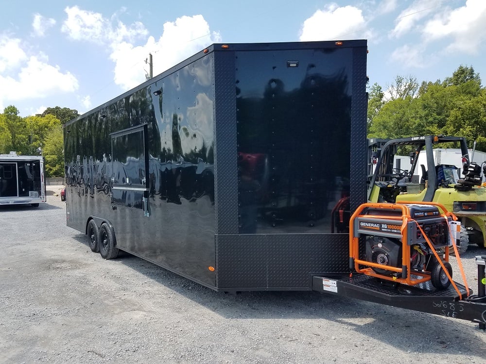 8.5' x 24' Black Concession Food Trailer