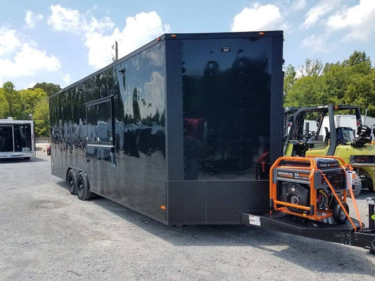 8.5' x 24' Black Concession Food Trailer