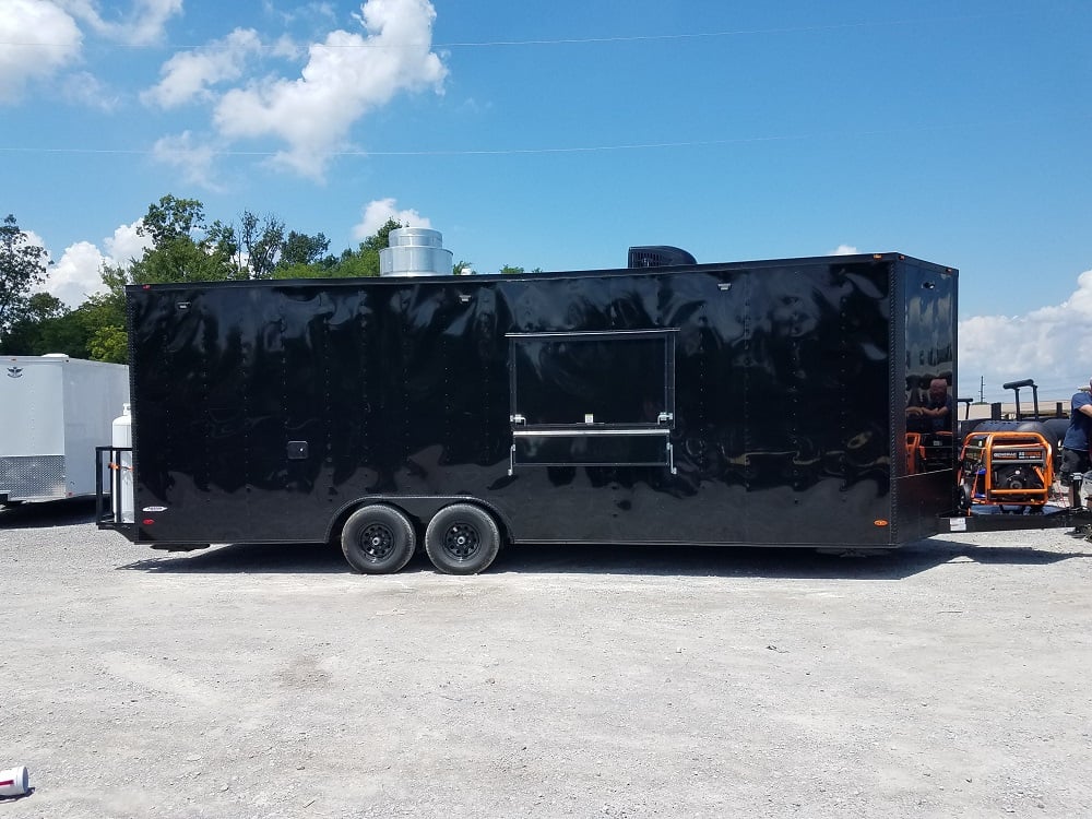 8.5' x 24' Black Concession Food Trailer with Appliances