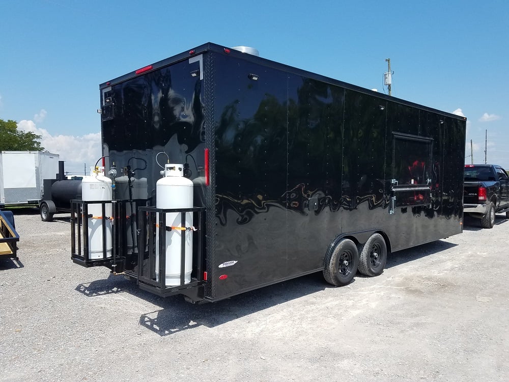 8.5' x 24' Black Concession Food Trailer with Appliances