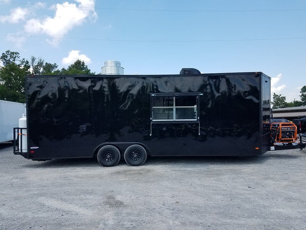 8.5' x 24' Black Concession Food Trailer with Appliances