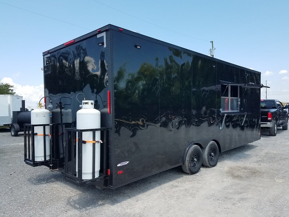 8.5' x 24' Black Concession Food Trailer with Appliances