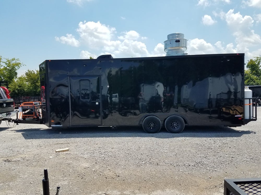 8.5' x 24' Black Concession Food Trailer with Appliances