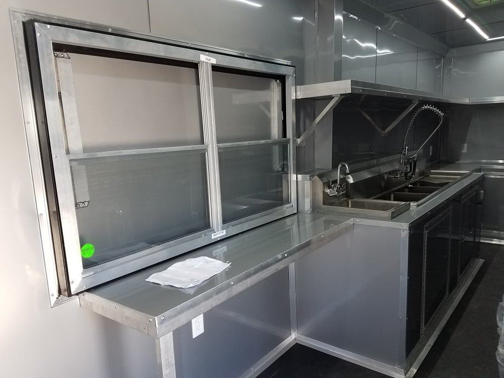 8.5' x 24' Black Concession Food Trailer with Appliances