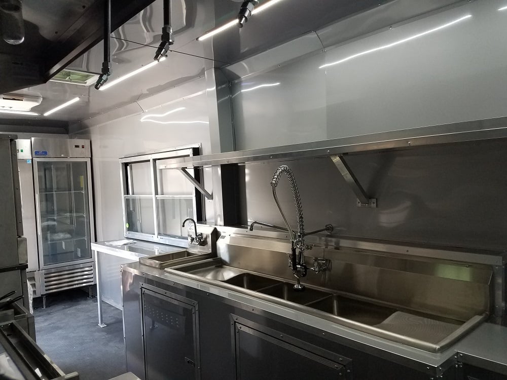 8.5' x 24' Black Concession Food Trailer