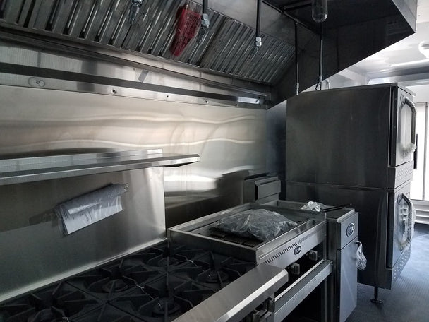 8.5' x 24' Black Concession Food Trailer with Appliances