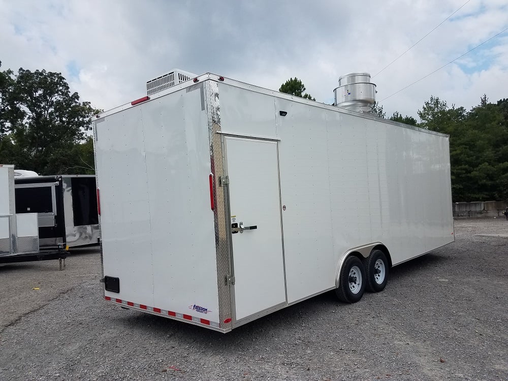 8.5' x 26' White Concession Food Trailer