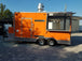 8.5' x 16' Orange Shaved Ice Vending Concession Food Trailer