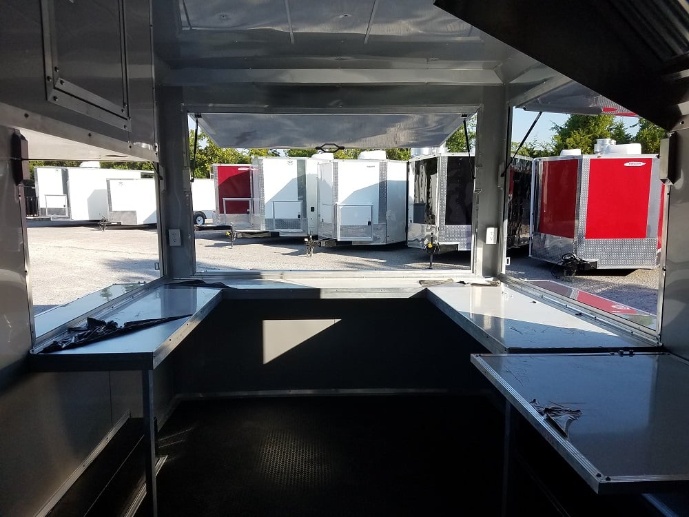 8.5' x 16' Orange Shaved Ice Vending Concession Food Trailer