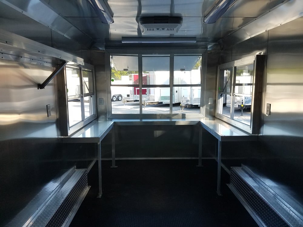 8.5 x 18 Green Concession Food Trailer