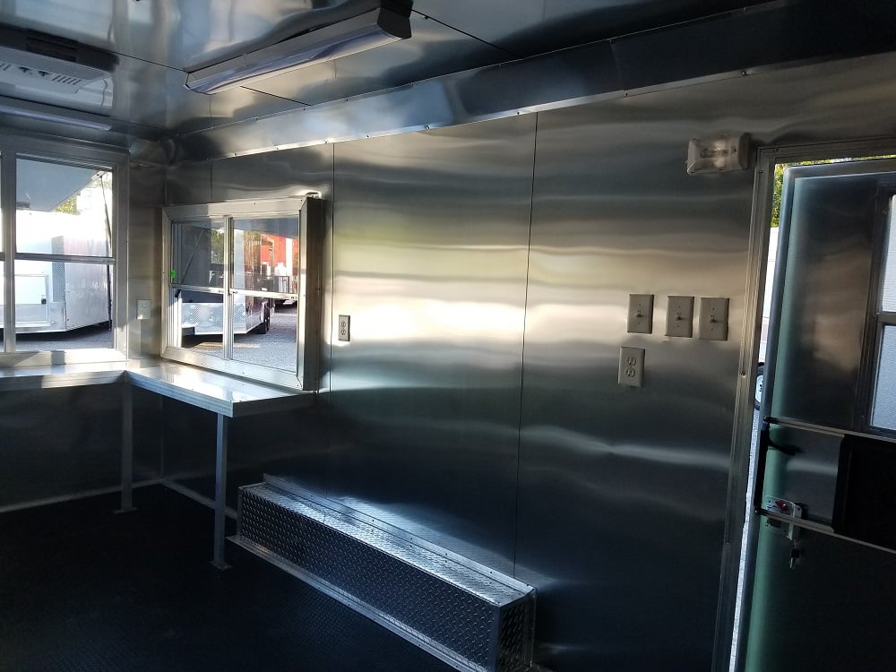 8.5 x 18 Green Concession Food Trailer