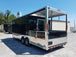 8.5' x 24' Porch Style Black Concession Food Trailer