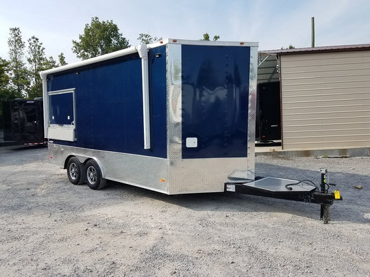 8.5' x 16' Indigo Blue Enclosed Pharmaceutical Trailer