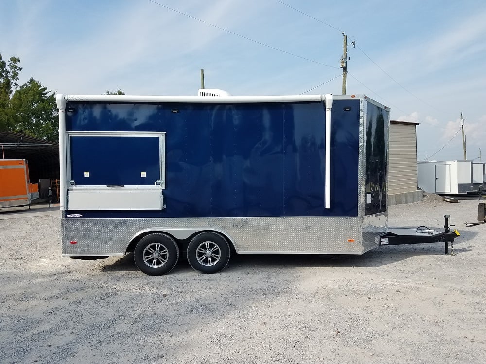 8.5' x 16' Indigo Blue Enclosed Pharmaceutical Trailer