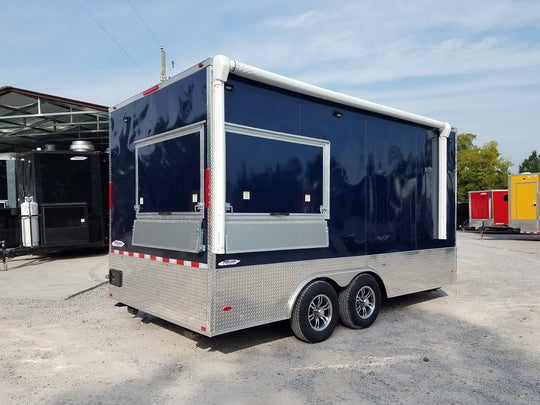 8.5' x 16' Indigo Blue Enclosed Pharmaceutical Trailer