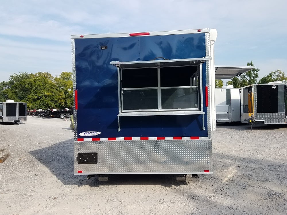 8.5' x 16' Indigo Blue Enclosed Pharmaceutical Trailer