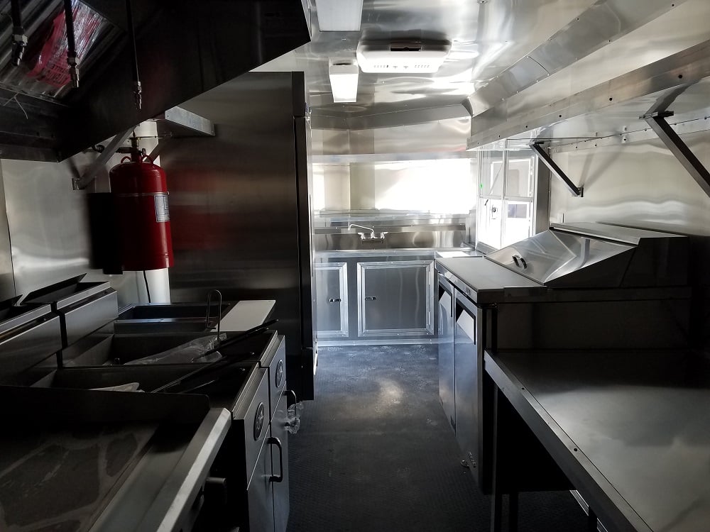 8.5' x 20' White Custom Concession Food Trailer With Appliances