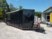 8.5' x 30' Black on Black Porch Style Concession Food Trailer With Appliances