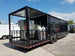 8.5' x 30' Black on Black Porch Style Concession Food Trailer With Appliances