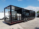 8.5' x 30' Black on Black Porch Style Concession Food Trailer With Appliances