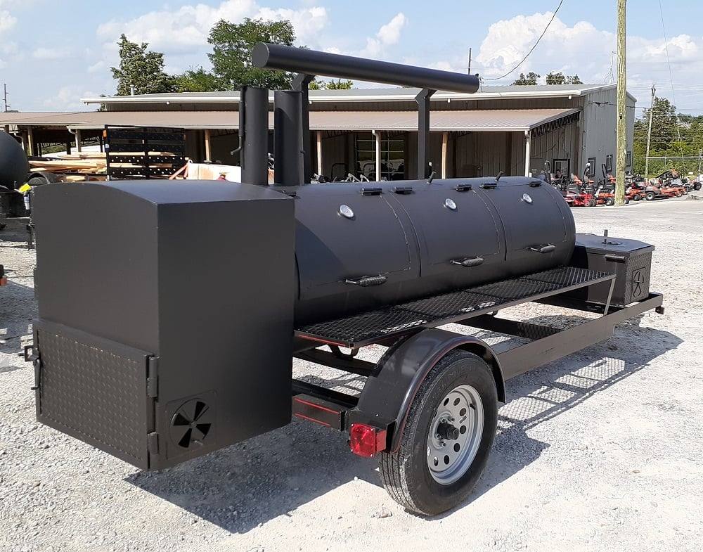 Smoker Trailer Double Sided 330gal Wood / Charcoal