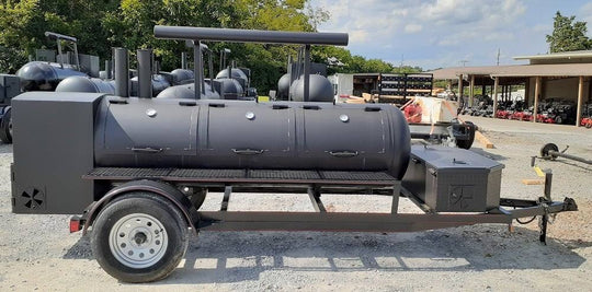 Smoker Trailer Double Sided 330gal Wood / Charcoal