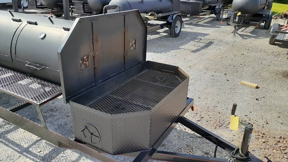 Smoker Trailer Double Sided 330gal Wood / Charcoal