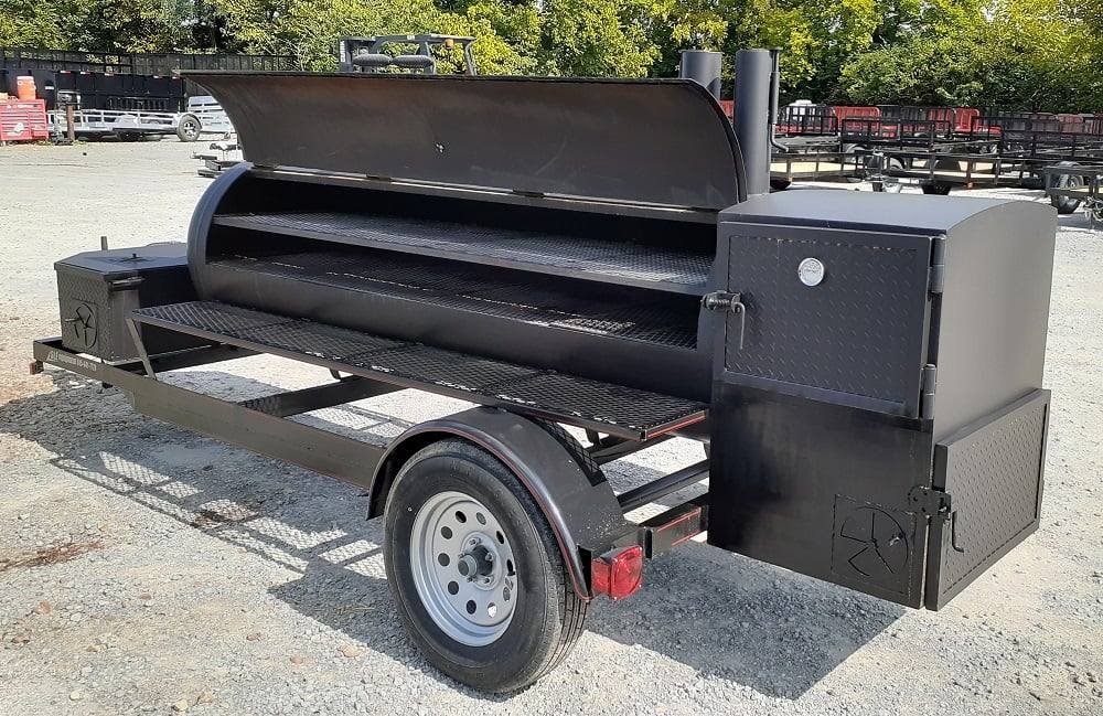Smoker Trailer Double Sided 330gal Wood / Charcoal
