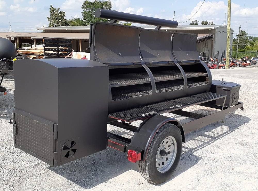 Smoker Trailer Double Sided 330gal Wood / Charcoal